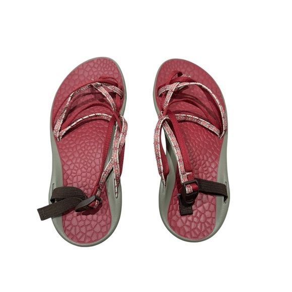 Chaco Cycloid Scale Berry US Women’s 7 Strappy Backlass Sandal  Burgundy Hiking - Picture 8 of 13
